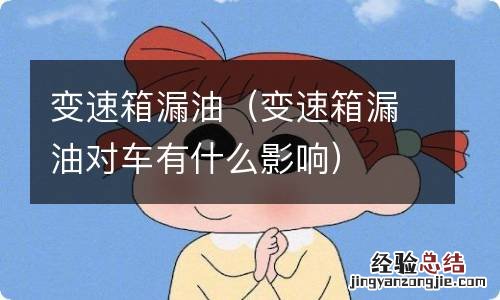 变速箱漏油对车有什么影响 变速箱漏油