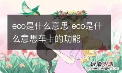 eco是什么意思 eco是什么意思车上的功能