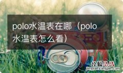 polo水温表怎么看 polo水温表在哪