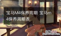 宝马M4保养周期 宝马m4保养周期表