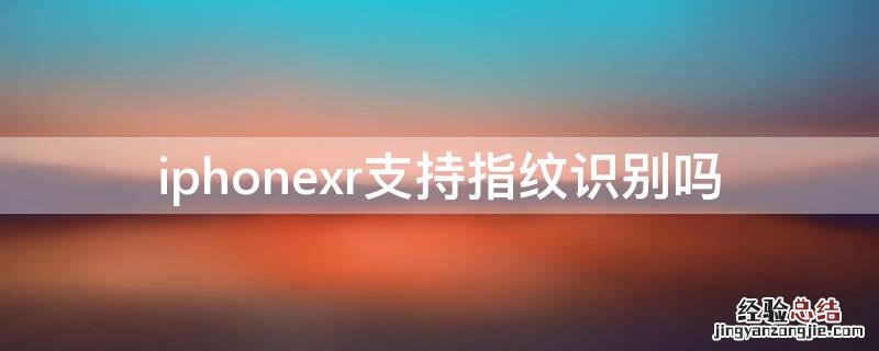 iPhonexr支持指纹识别吗