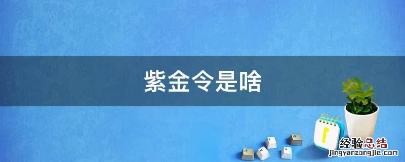 紫金令是啥