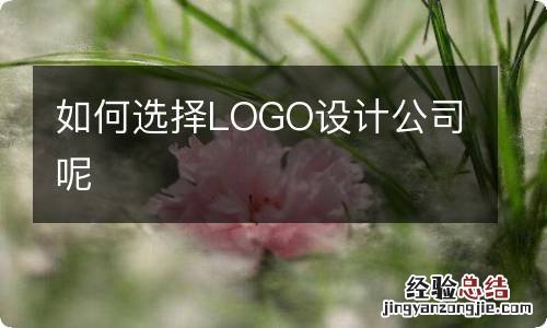 如何选择LOGO设计公司呢