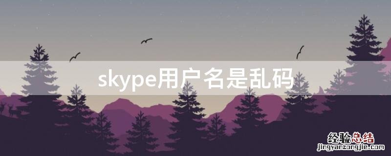 skype用户名是乱码