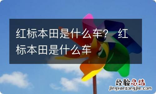 红标本田是什么车？ 红标本田是什么车