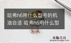 哈弗h6用什么型号的机油合适 哈弗h6用什么型号的机油合适运动版