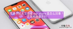 iPhone手机无法连接app store是怎么回事?还原网络都不行