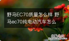 野马EC70质量怎么样 野马ec70纯电动汽车怎么样