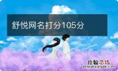 舒悦网名打分105分