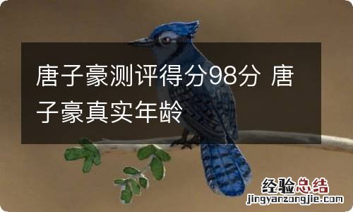 唐子豪测评得分98分 唐子豪真实年龄