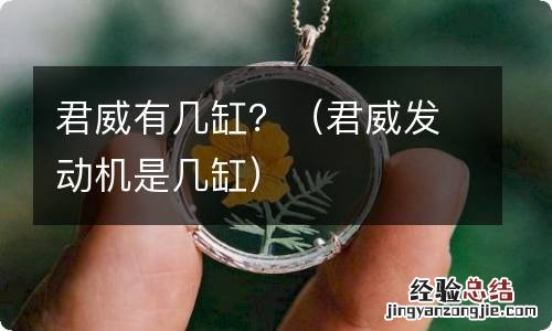 君威发动机是几缸 君威有几缸？