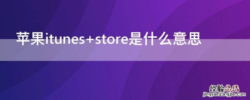 iPhoneitunes store是什么意思