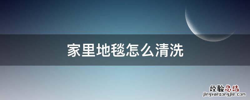 家里地毯怎么清洗