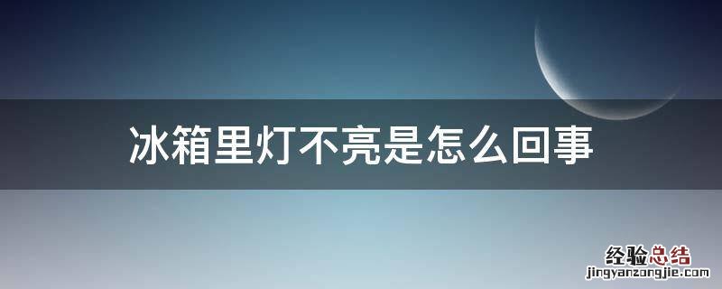 冰箱里灯不亮是怎么回事