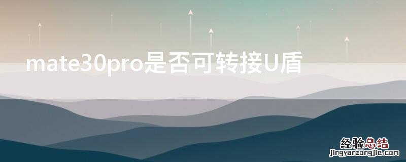 mate30pro是否可转接U盾 mate30pro怎么插u盾