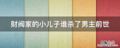 财阀家的小儿子谁杀了男主前世