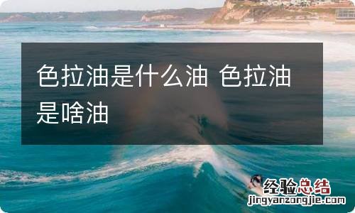 色拉油是什么油 色拉油是啥油