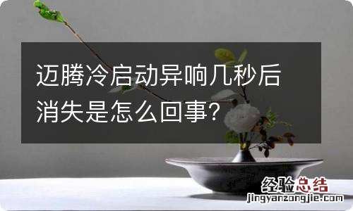 迈腾冷启动异响几秒后消失是怎么回事？