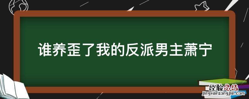 谁养歪了我的反派男主萧宁