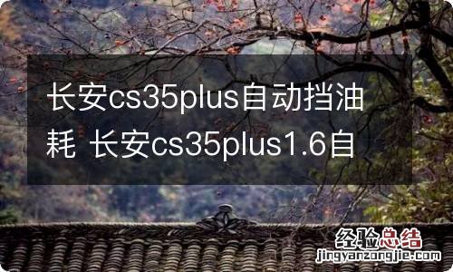 长安cs35plus自动挡油耗 长安cs35plus1.6自动挡真实油耗