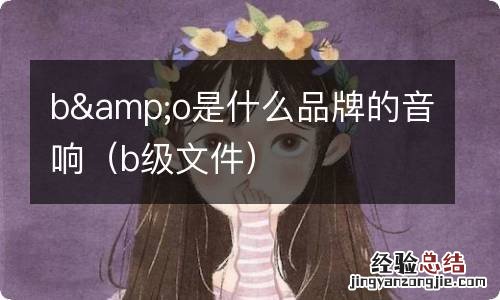 b级文件 b&amp;o是什么品牌的音响