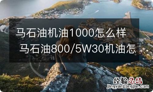 马石油机油1000怎么样 马石油800/5W30机油怎么样