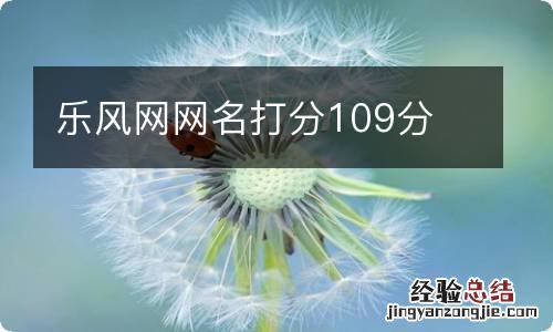 乐风网网名打分109分