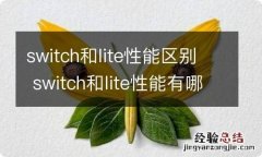 switch和lite性能区别 switch和lite性能有哪些区别