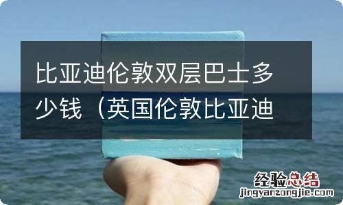 英国伦敦比亚迪双层巴士 比亚迪伦敦双层巴士多少钱