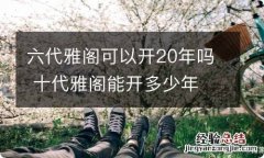 六代雅阁可以开20年吗 十代雅阁能开多少年