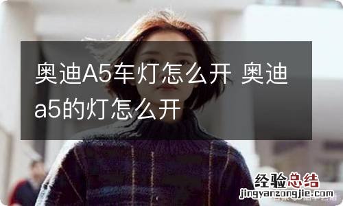 奥迪A5车灯怎么开 奥迪a5的灯怎么开