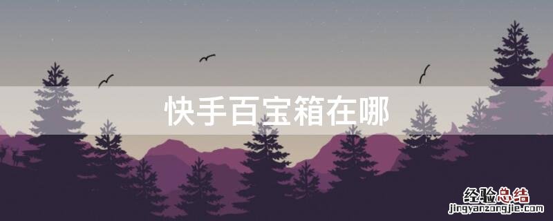 快手百宝箱是什么东西 快手百宝箱在哪