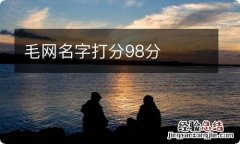 毛网名字打分98分