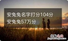 安兔兔名字打分104分 安兔兔57万分