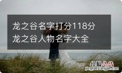 龙之谷名字打分118分 龙之谷人物名字大全