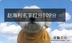 赵海利名字打分109分