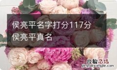 侯亮平名字打分117分 侯亮平真名