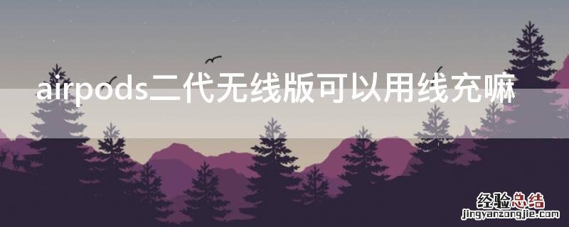 airpods二代无线版可以用线充嘛