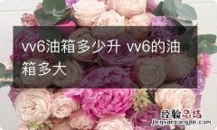 vv6油箱多少升 vv6的油箱多大