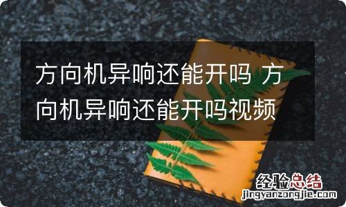 方向机异响还能开吗 方向机异响还能开吗视频