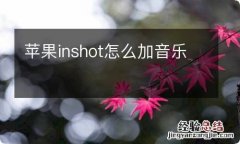 苹果inshot怎么加音乐