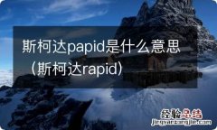 斯柯达rapid 斯柯达papid是什么意思