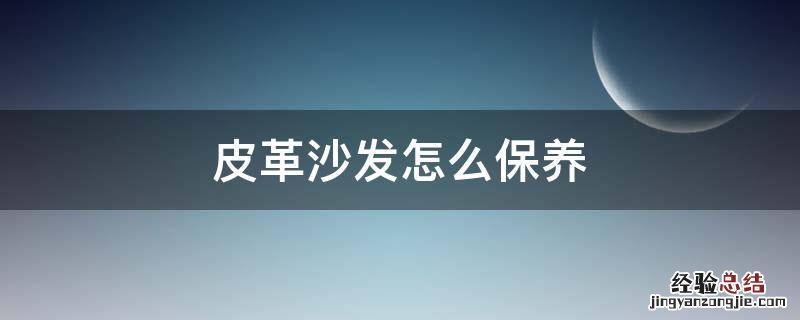 皮革沙发怎么保养