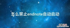 怎么禁止endnote自动启动