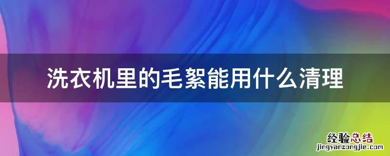 洗衣机里的毛絮能用什么清理