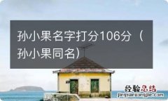 孙小果同名 孙小果名字打分106分