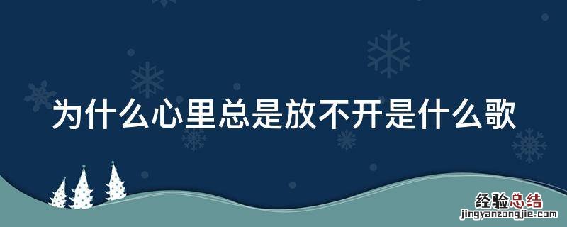 为什么心里总是放不开是什么歌