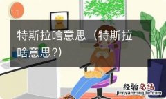 特斯拉啥意思? 特斯拉啥意思