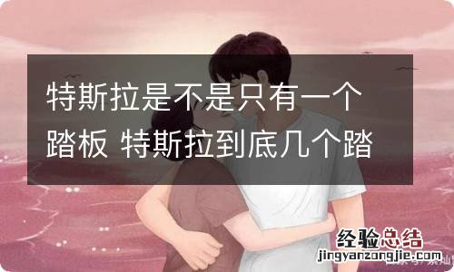 特斯拉是不是只有一个踏板 特斯拉到底几个踏板