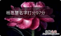 杨思慧名字打分97分